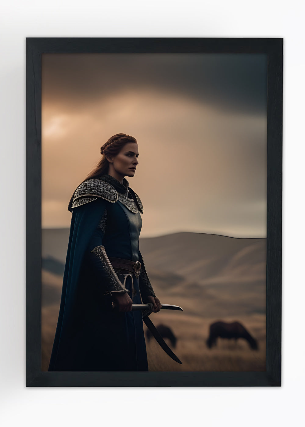 Quadro Decorativo Deusa Hel - Mitologia - Com vidro