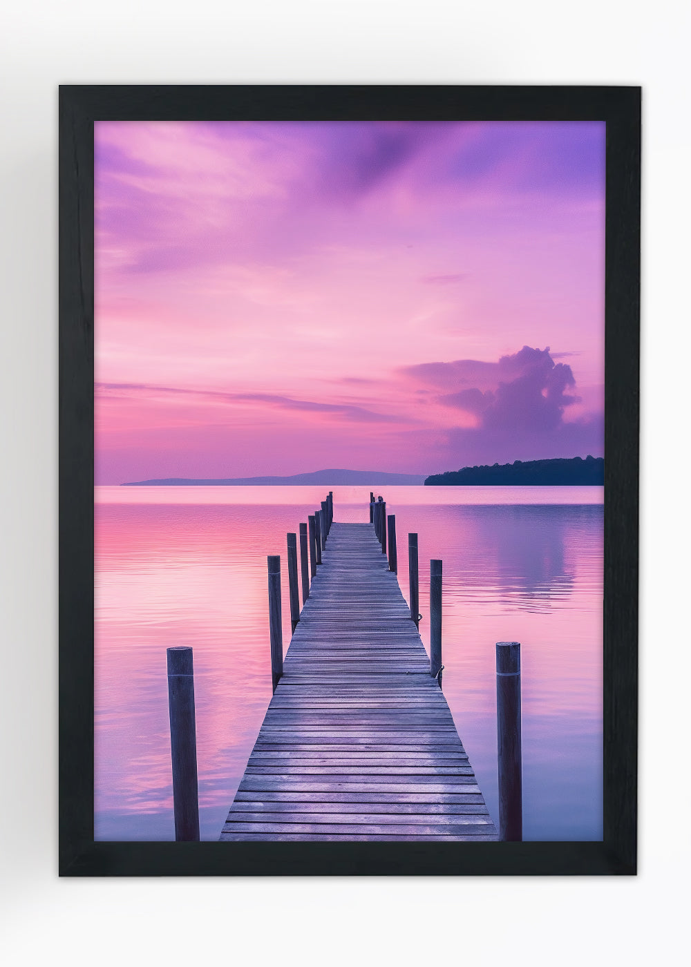 Quadro Decorativo A ponte ao rose - Com vidro