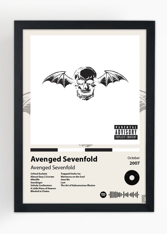 Quadro Decorativo Avenged Sevenfold -Com vidro