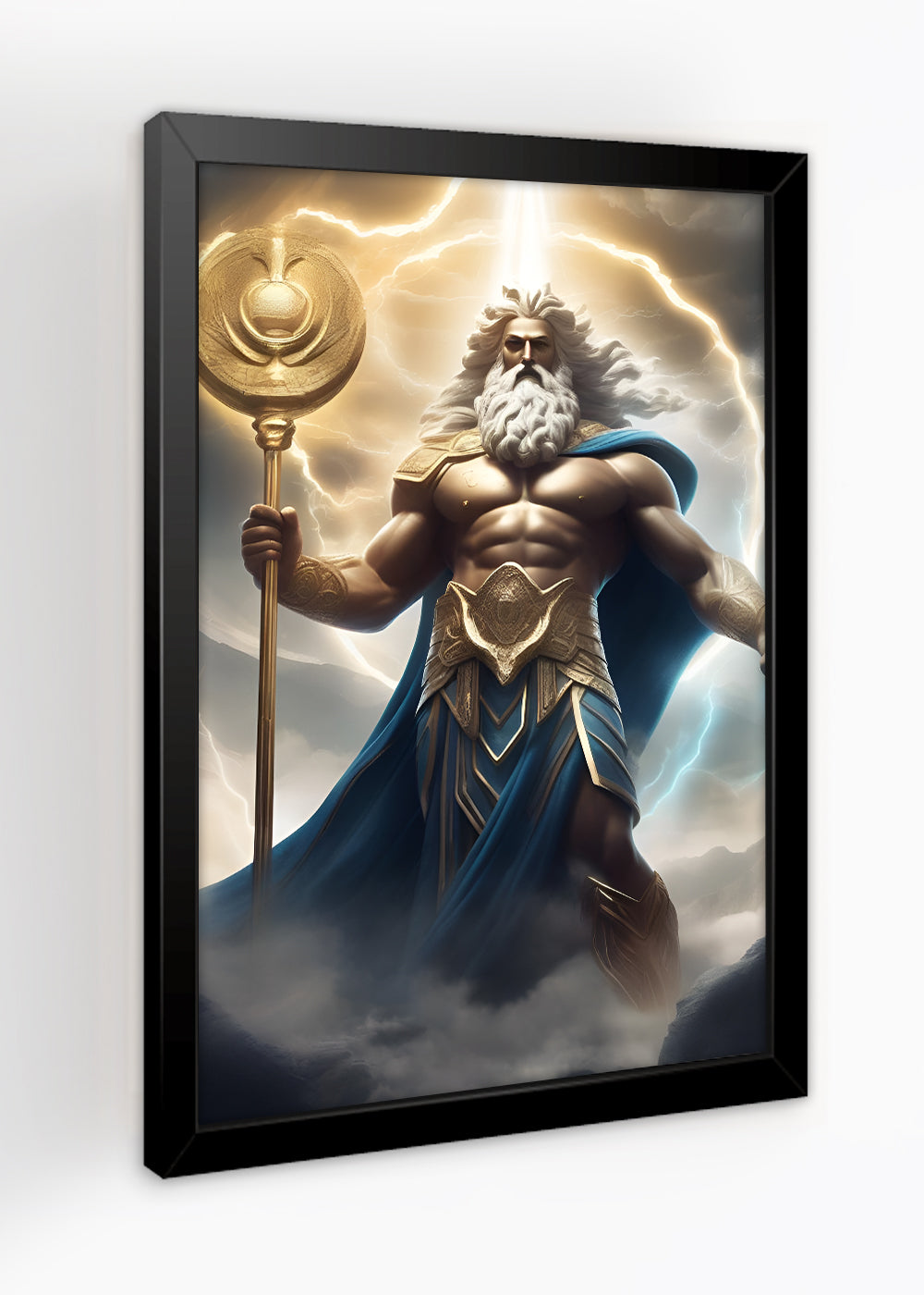 Quadro Decorativo Zeus governador do olimpo - Com vidro