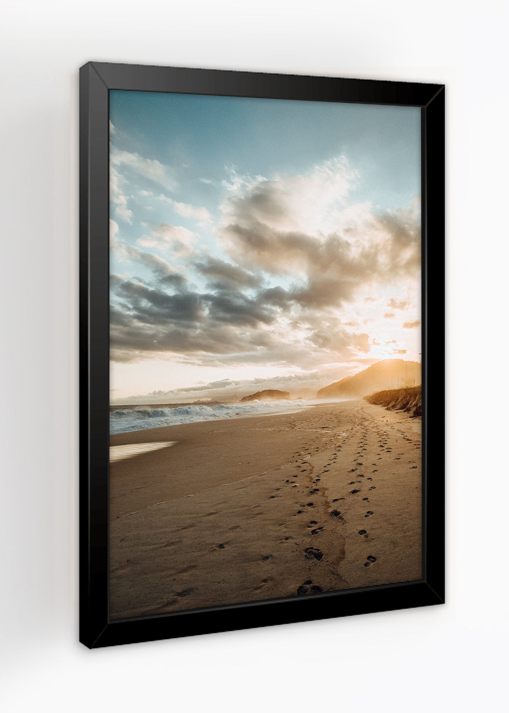 Quadro Decorativo Areia da praia - Com vidro