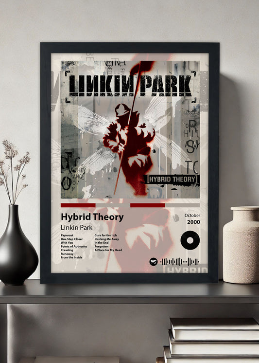 Quadro Decorativo Hybrid Theory Linkin Park - Com vidro
