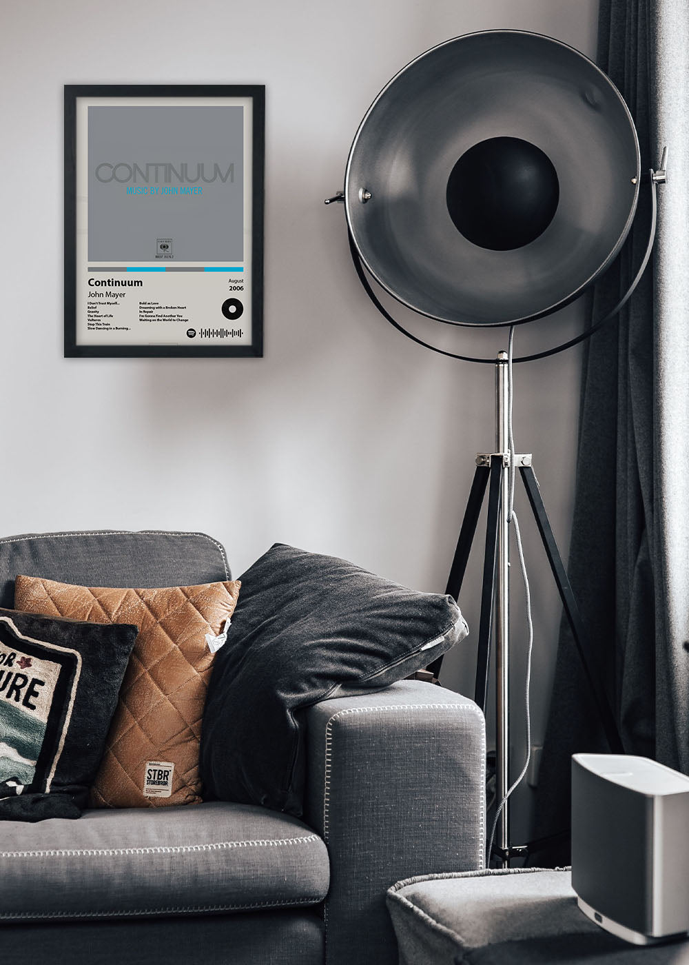 Quadro Decorativo Continuum - John Mayer - Com vidro