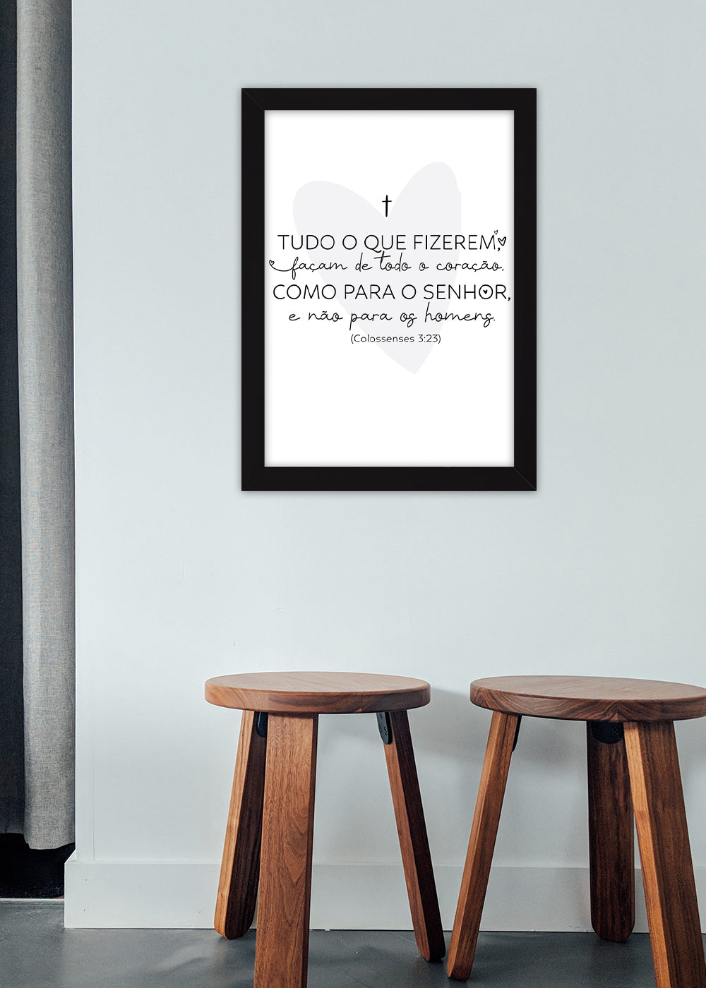 Quadro Decorativo (Colossenses 3:23) - Com vidro