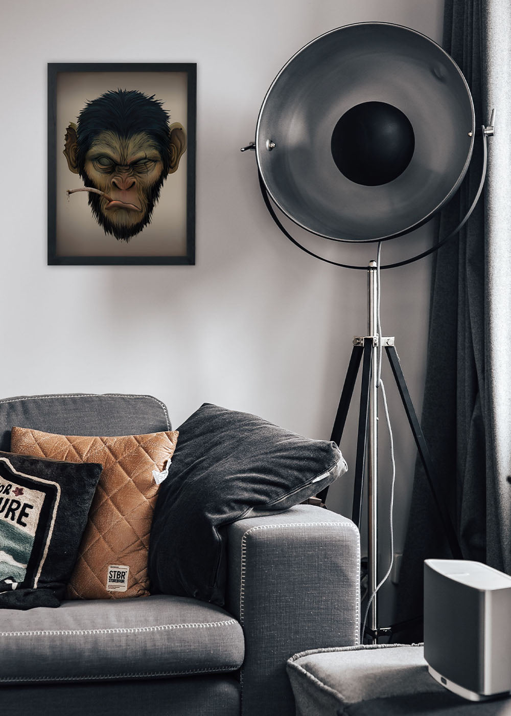 Quadro Decorativo o macaco chefe