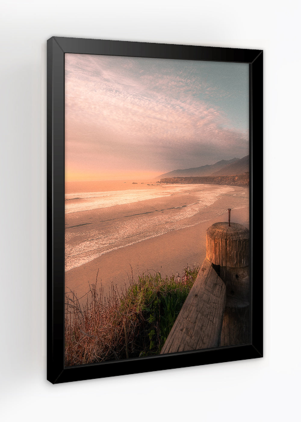 Quadro Decorativo amanhecer na praia - Com vidro