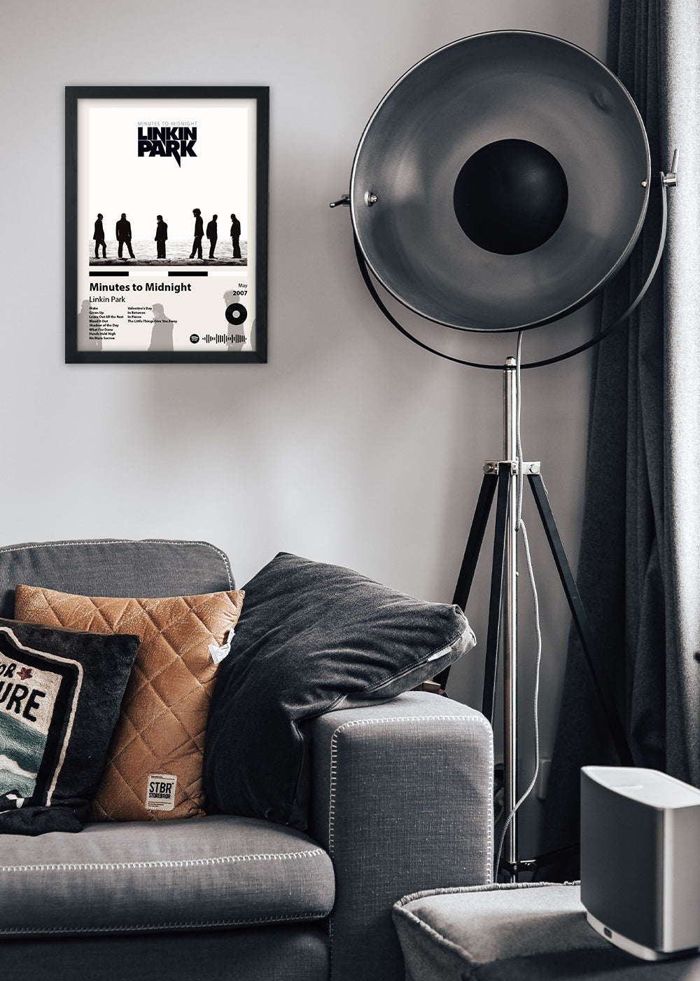 Quadro Minutes to Midnight - Linkin Park - Com vidro