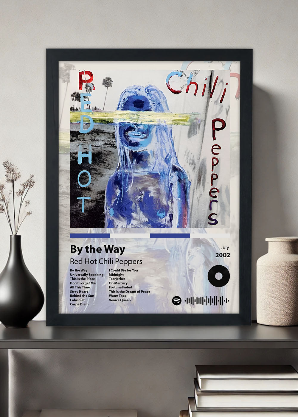 Quadro Decorativo By the Way - Red Hot Chili... - Com vidro