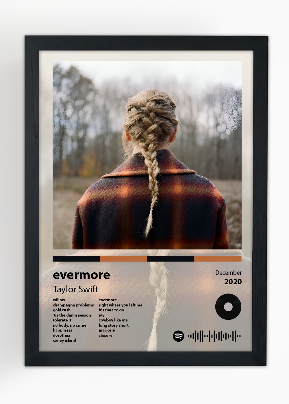 Quadro Decorativo evermore - Taylor Swift