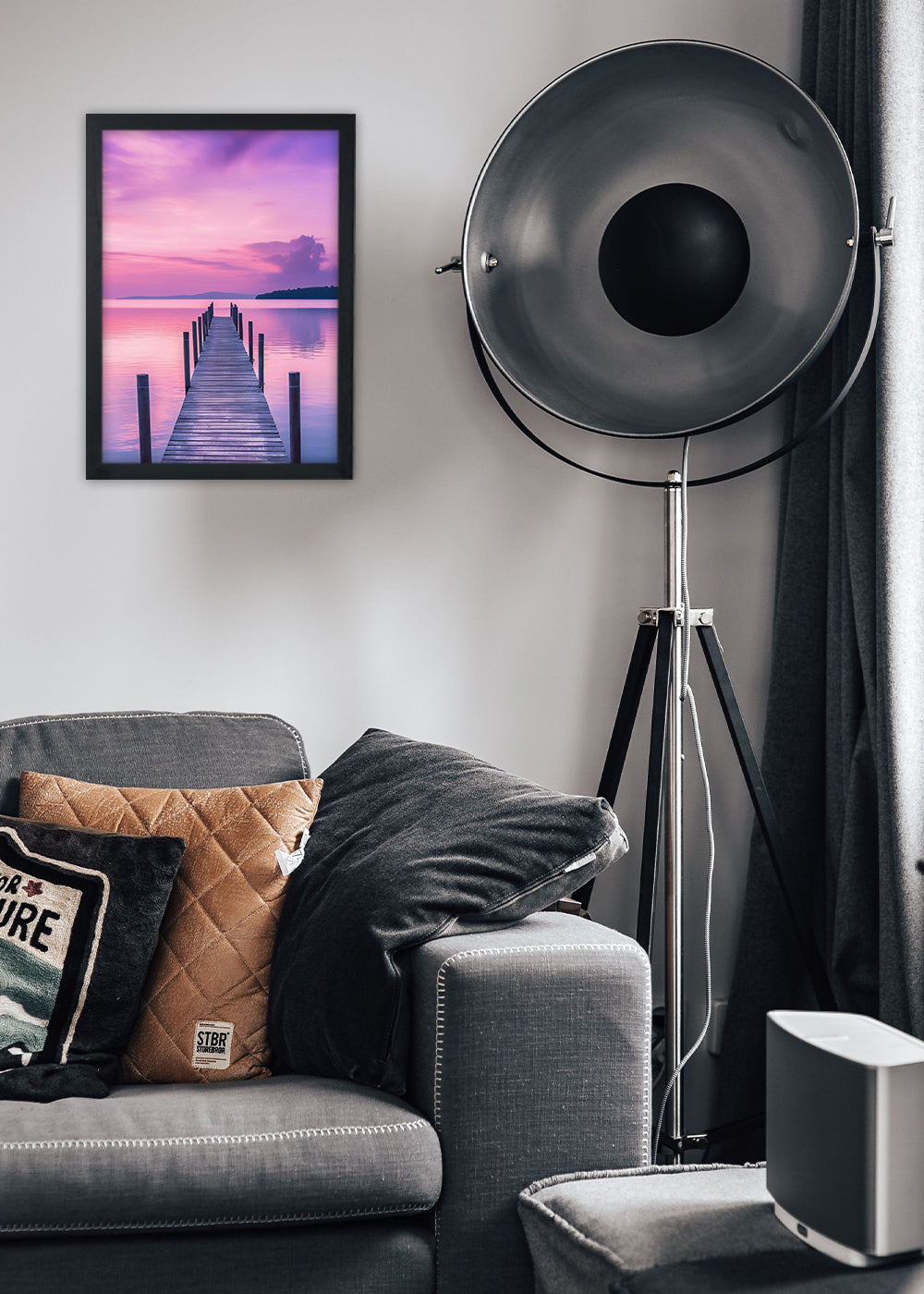 Quadro Decorativo A ponte ao rose - Com vidro