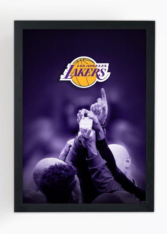 Quadro Laços Los Angeles Lakers - Com vidro