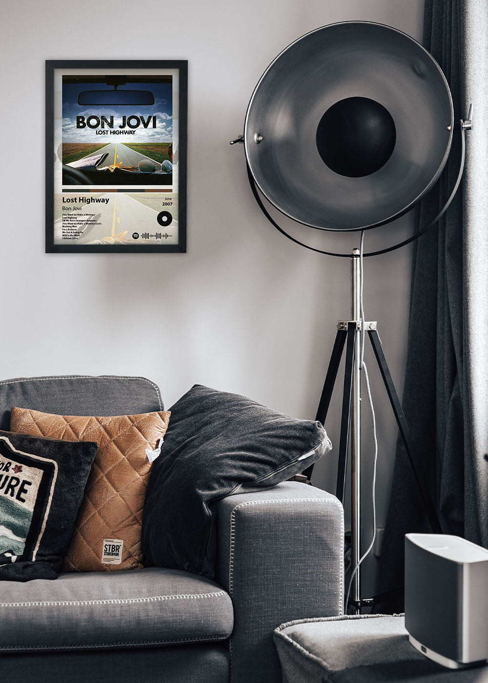 Quadro Lost Highway - Bon Jovi - Com vidro
