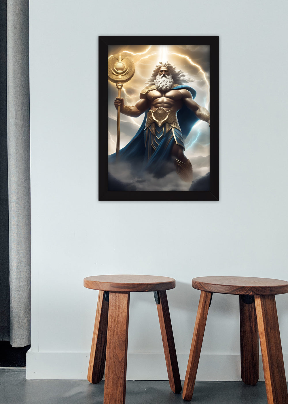 Quadro Decorativo Zeus governador do olimpo - Com vidro