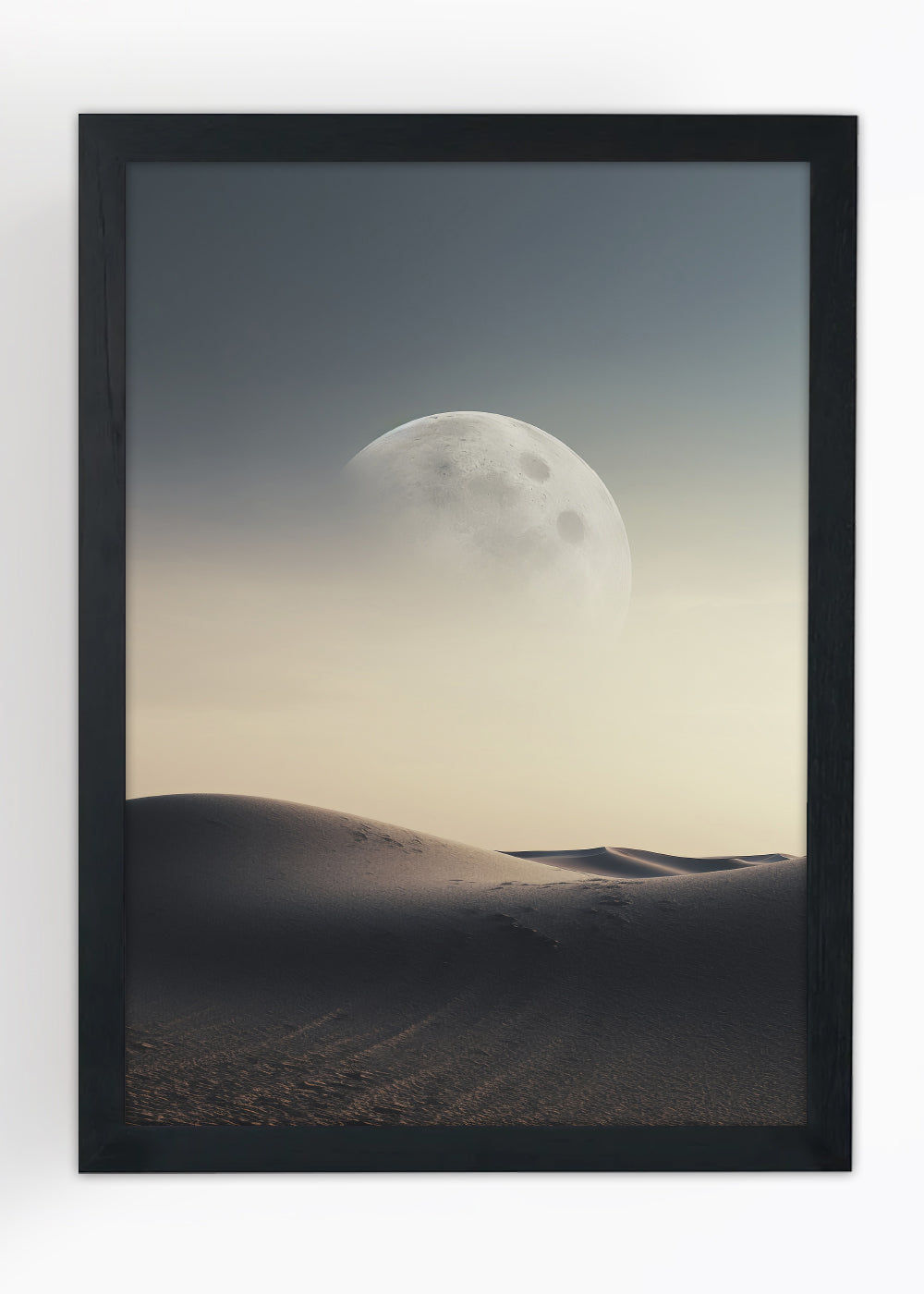 Quadro Decorativo Deserto ao luar - Paisagens - Com vidro