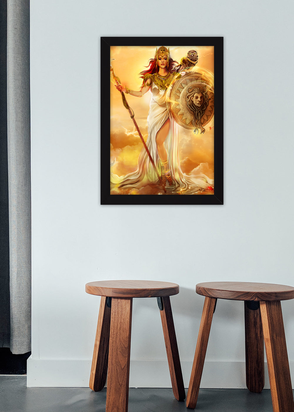 Quadro Decorativo Atena deusa da sabedoria e... - Com vidro