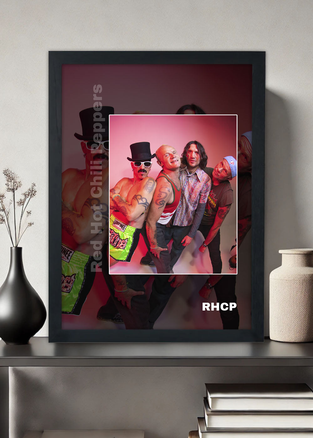 Quadro Red Hot Chili Peppers - Com vidro