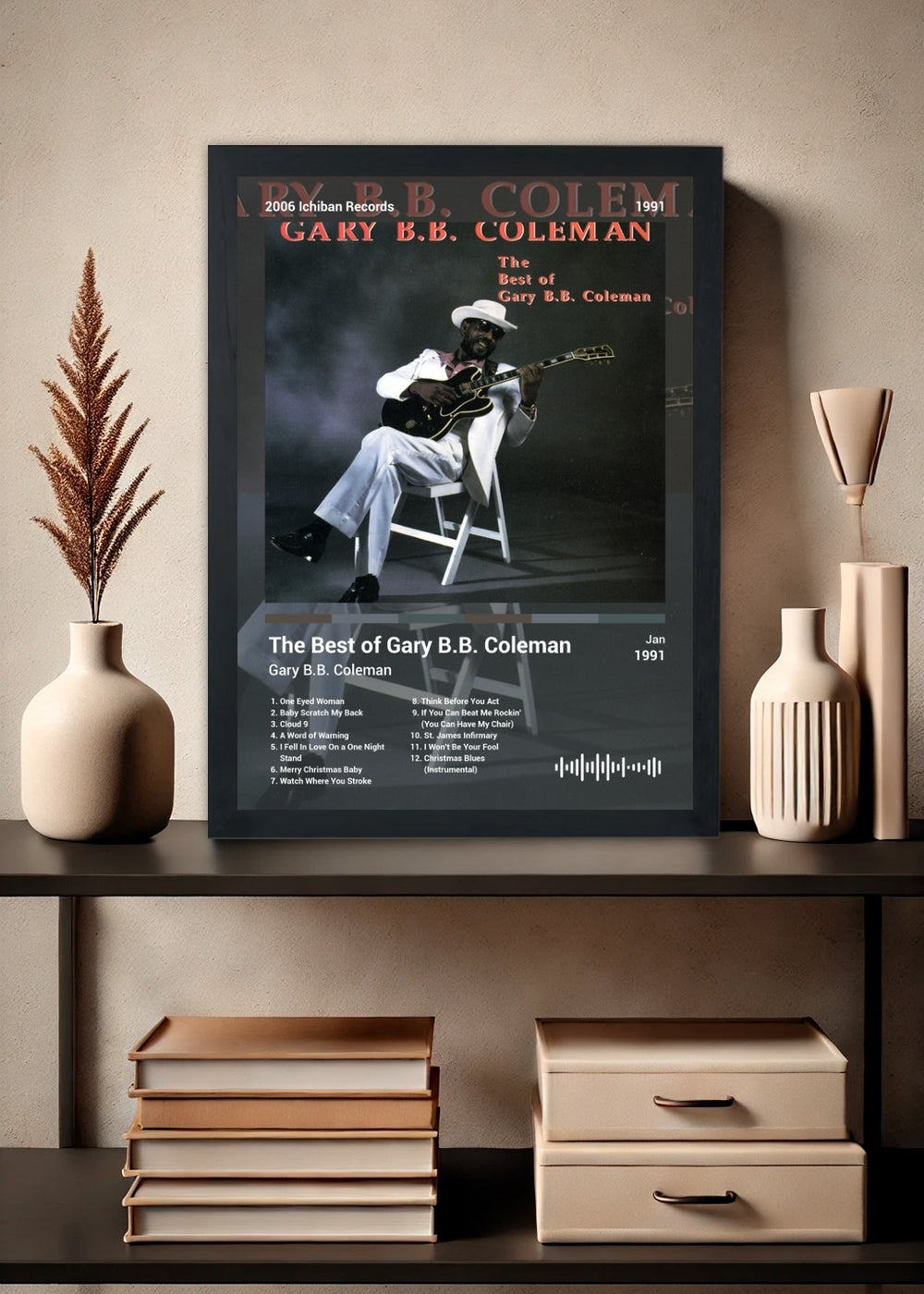 Quadro Gary B.B. Coleman The Best of ... (Colored) Com Vidro