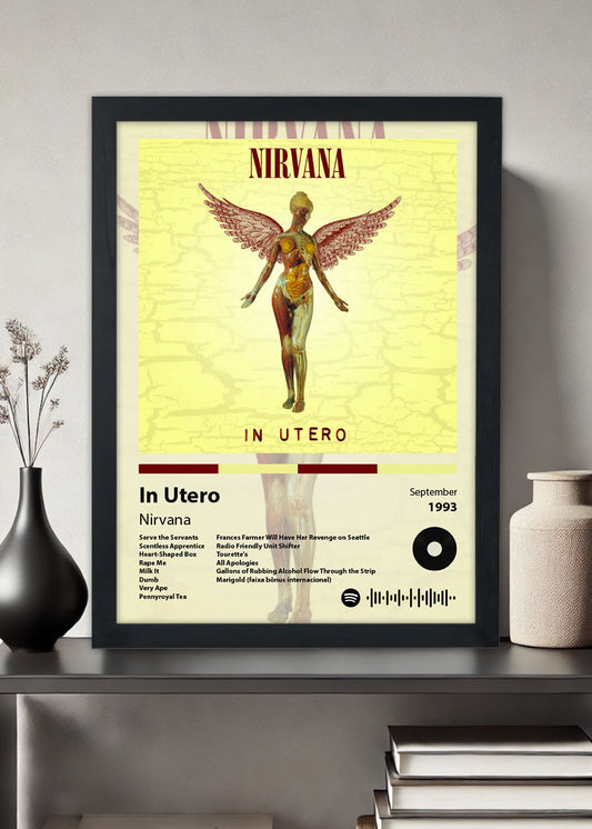 Quadro In Utero - Nirvana - Com vidro