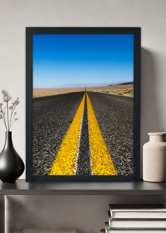 Quadro Decorativo A estrada infinita - Com vidro