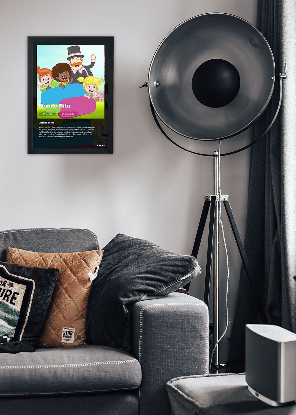 Quadro Decorativo Mundo Bita - Com vidro