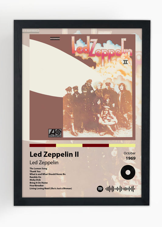 Quadro Led Zeppelin II - Led Zeppelin - Com vidro
