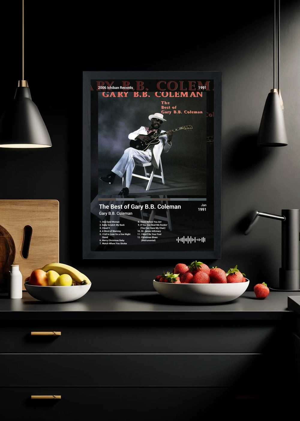 Quadro Gary B.B. Coleman The Best of Gar... (Dark) Com Vidro
