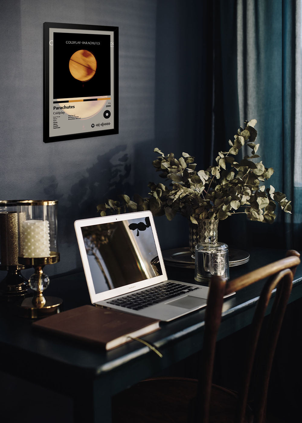 Quadro Decorativo Parachutes - Coldplay - Com vidro