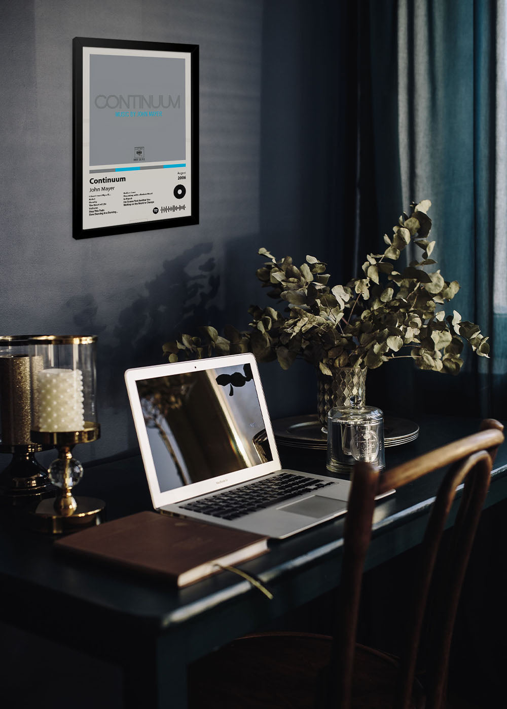 Quadro Decorativo Continuum - John Mayer - Com vidro