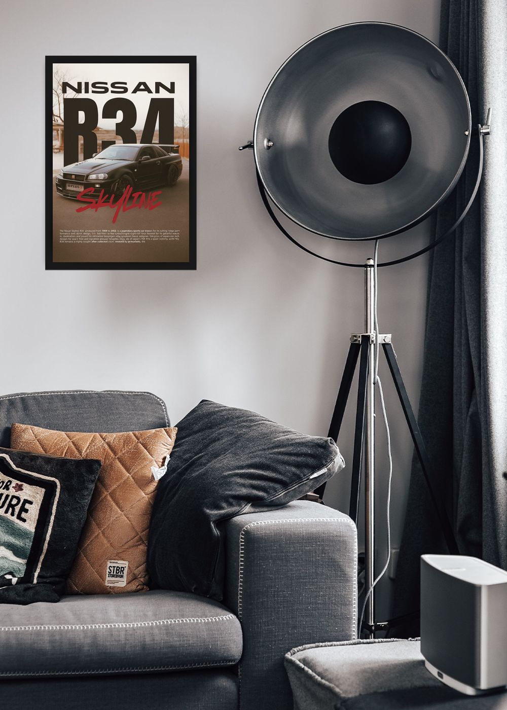 Quadro Decorativo Nissan Skyline R34 Nismo Com Vidro