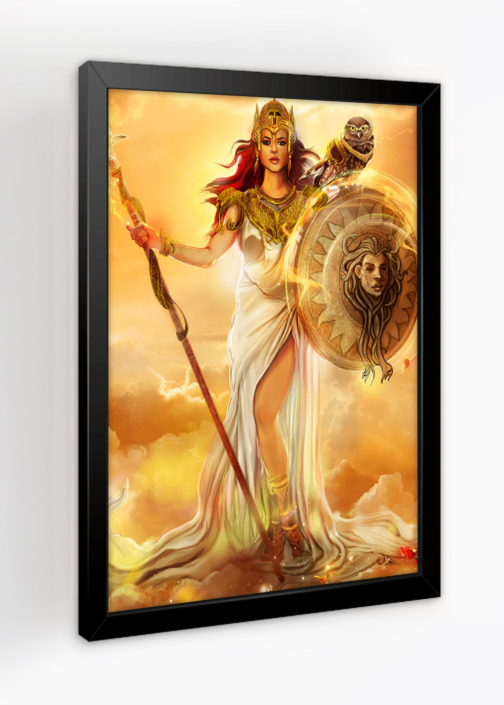 Quadro Decorativo Atena deusa da sabedoria e... - Com vidro