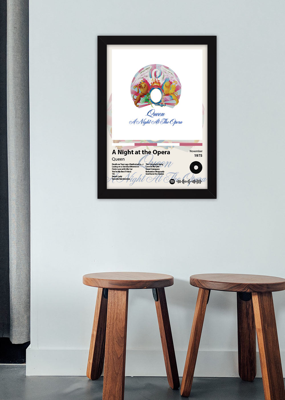 Quadro Decorativo A Night at the Opera Queen - Com vidro