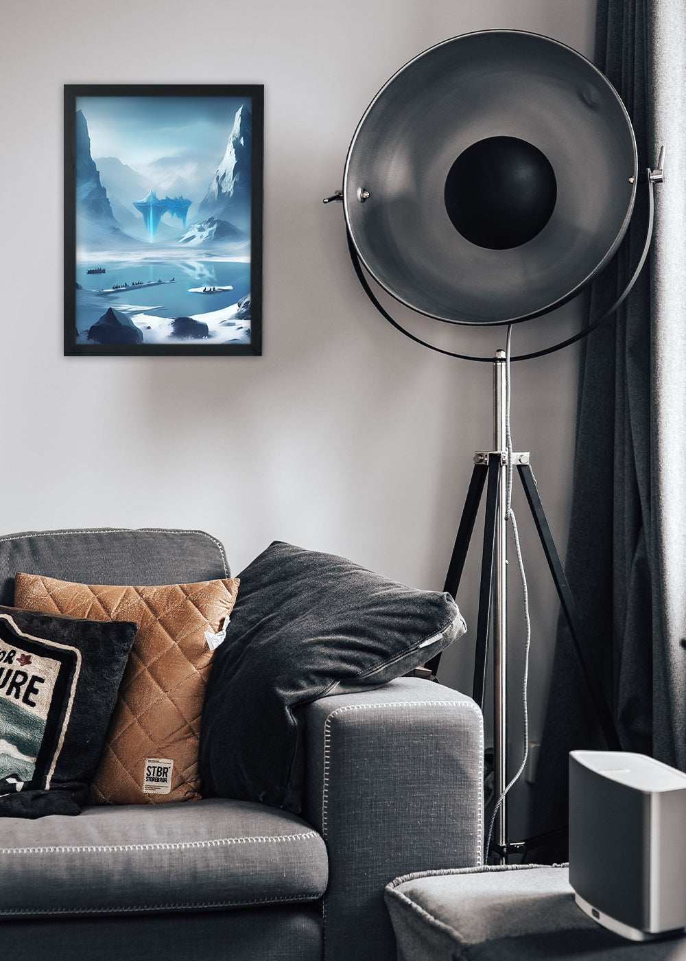 Quadro Decorativo O Reino de Jotunheim - Com vidro