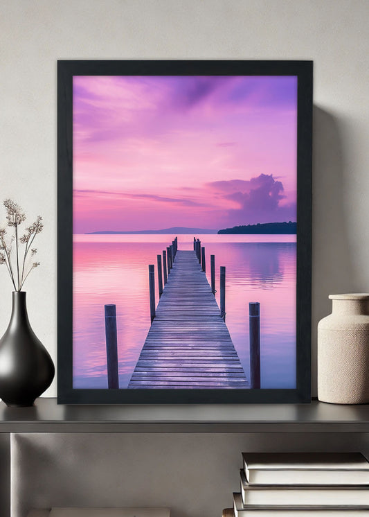 Quadro Decorativo A ponte ao rose - Com vidro