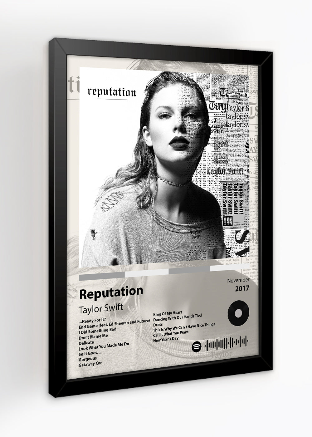 Quadro Decorativo Reputation - Taylor Swift