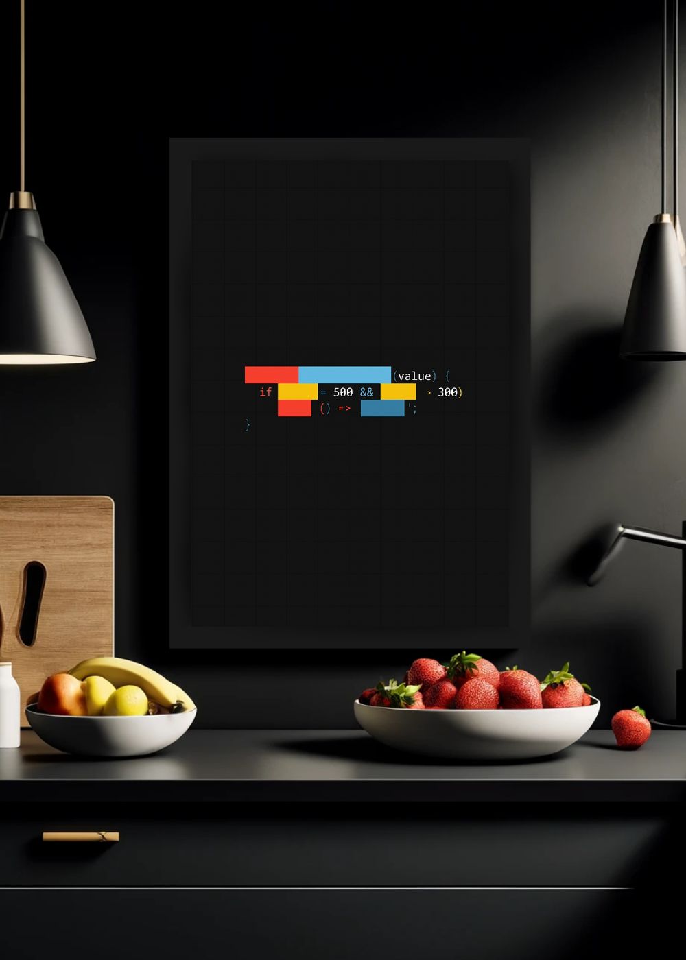 Quadro Dev If Código Condicional com Moldura e Vidro