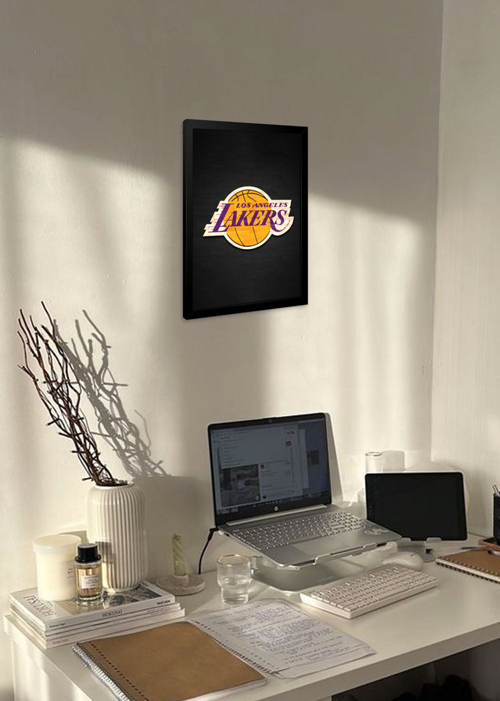 Quadro Logo Los Angeles Lakers - Com vidro