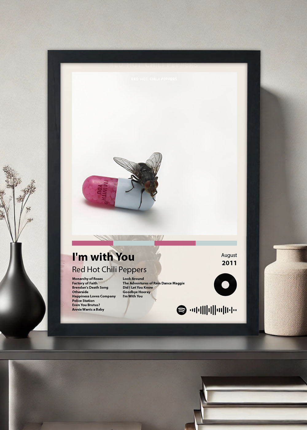 Quadro Decorativo Im with You Red Hot Chili... - Com vidro