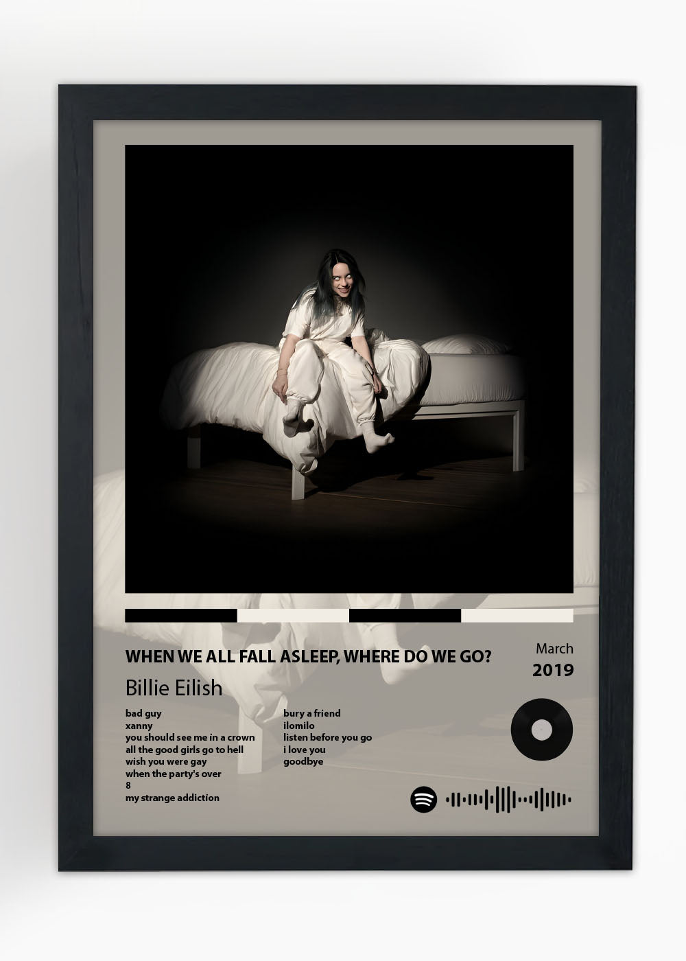 Quadro Decorativo WHEN WE ALL FALL ASLEEP... - Billie Eilish