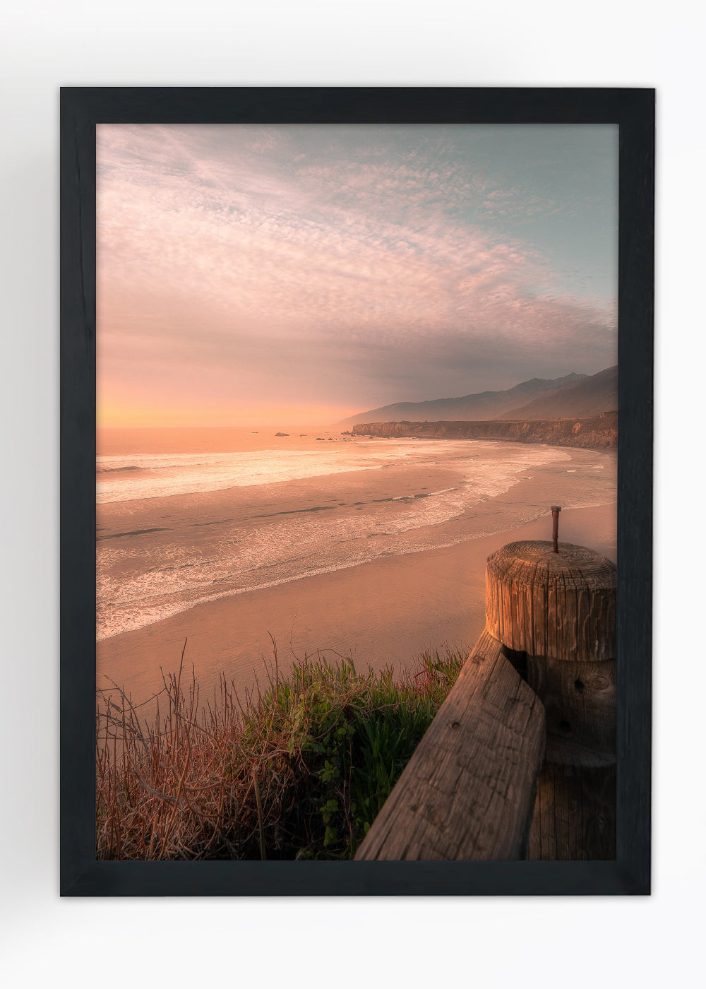 Quadro Decorativo amanhecer na praia - Com vidro