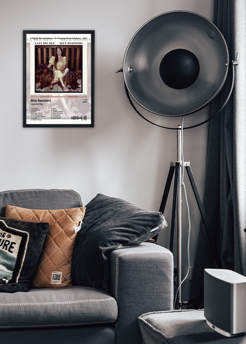Quadro Lana Del Rey Blue Banisters (Light) Com Vidro