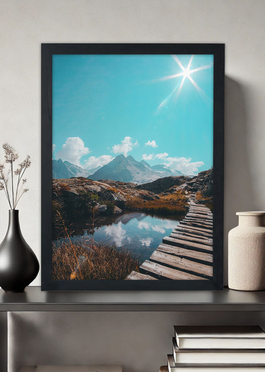 Quadro Decorativo A ponte para paz - Com vidro