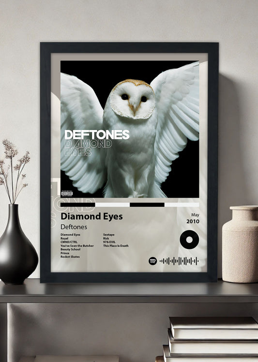 Quadro Decorativo Diamond Eyes - Deftones - Com vidro