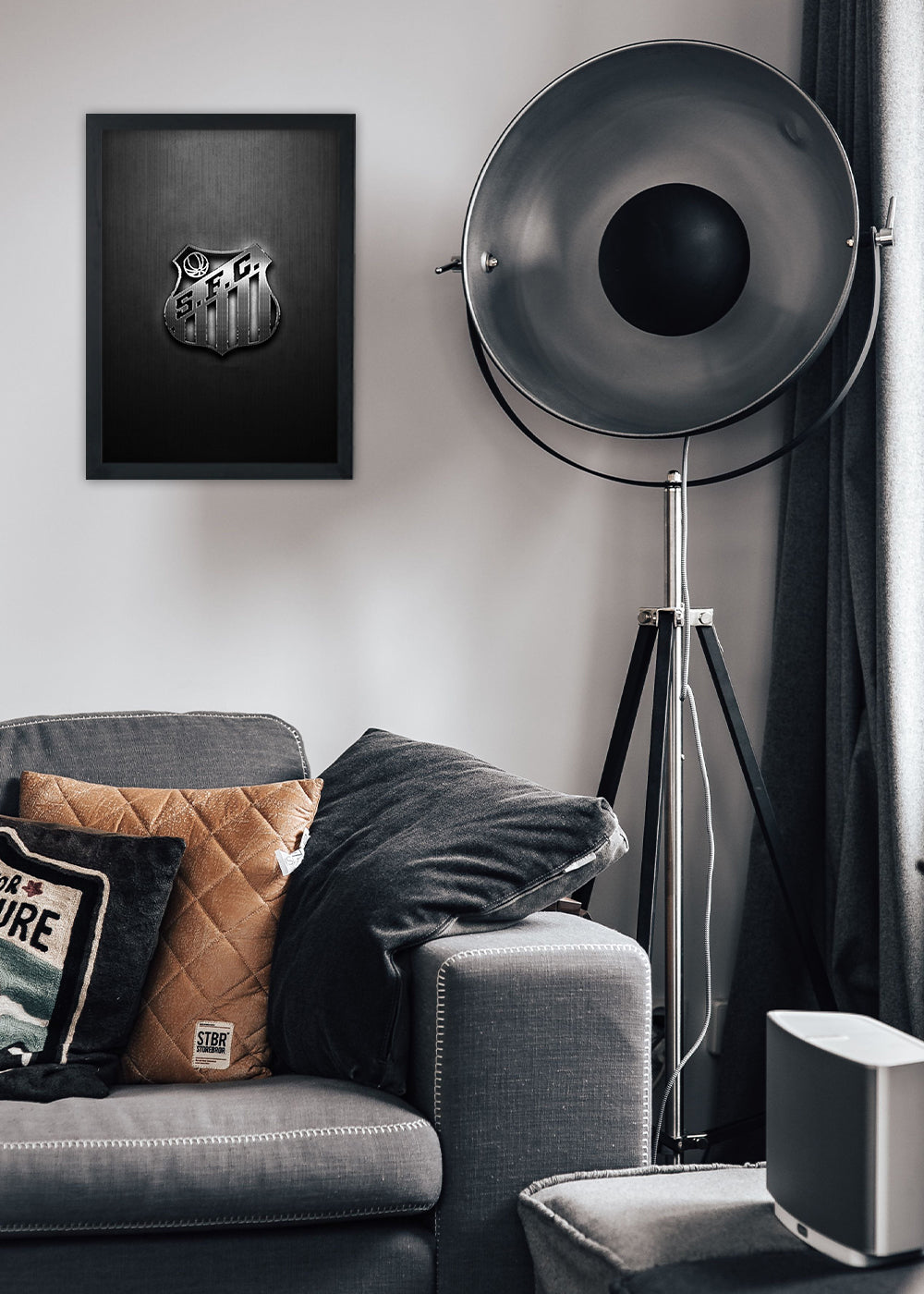Quadro Decorativo Logo Santos FC