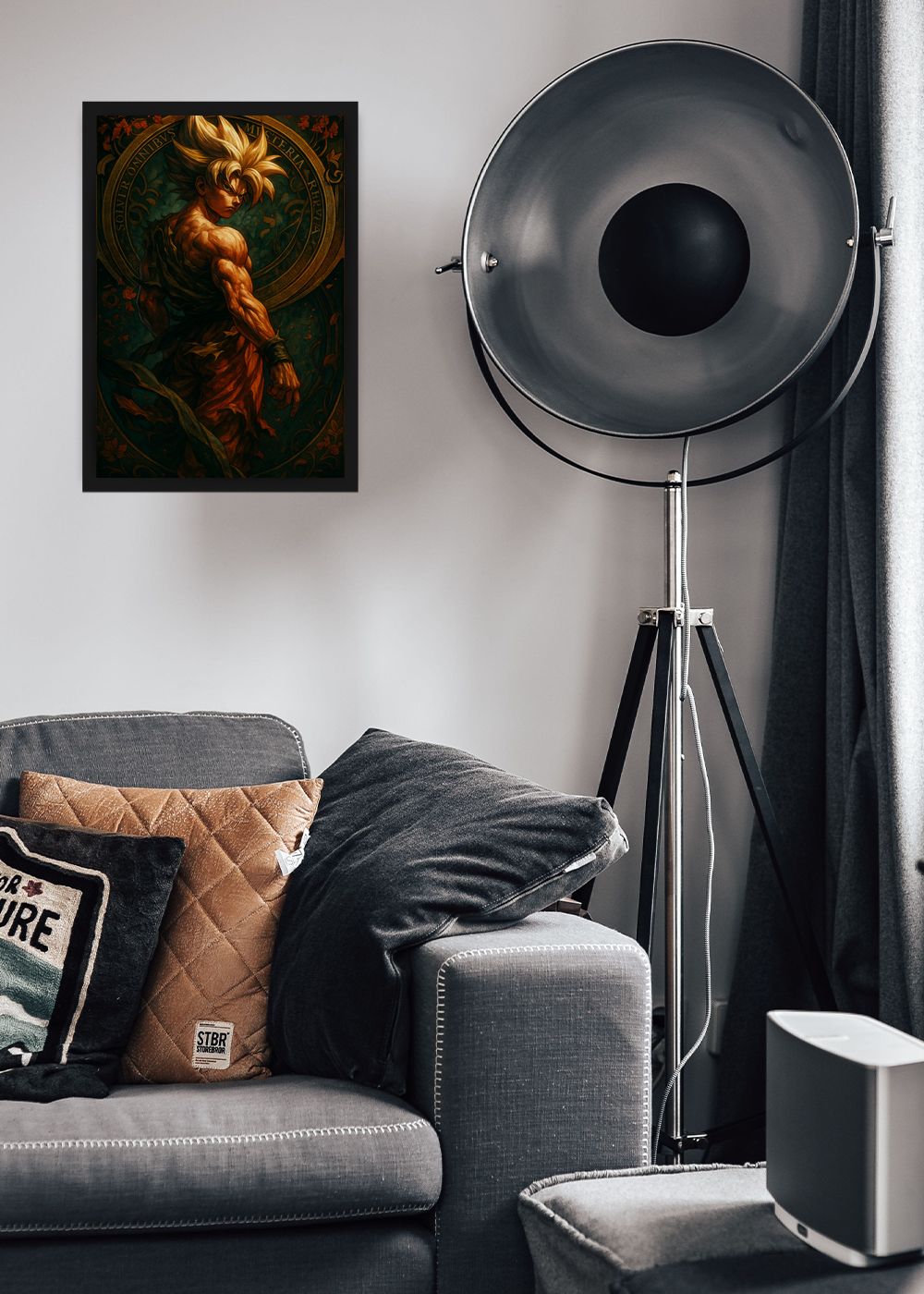Quadro Goku Kakaroto Dragon Ball Com Vidro e Moldura