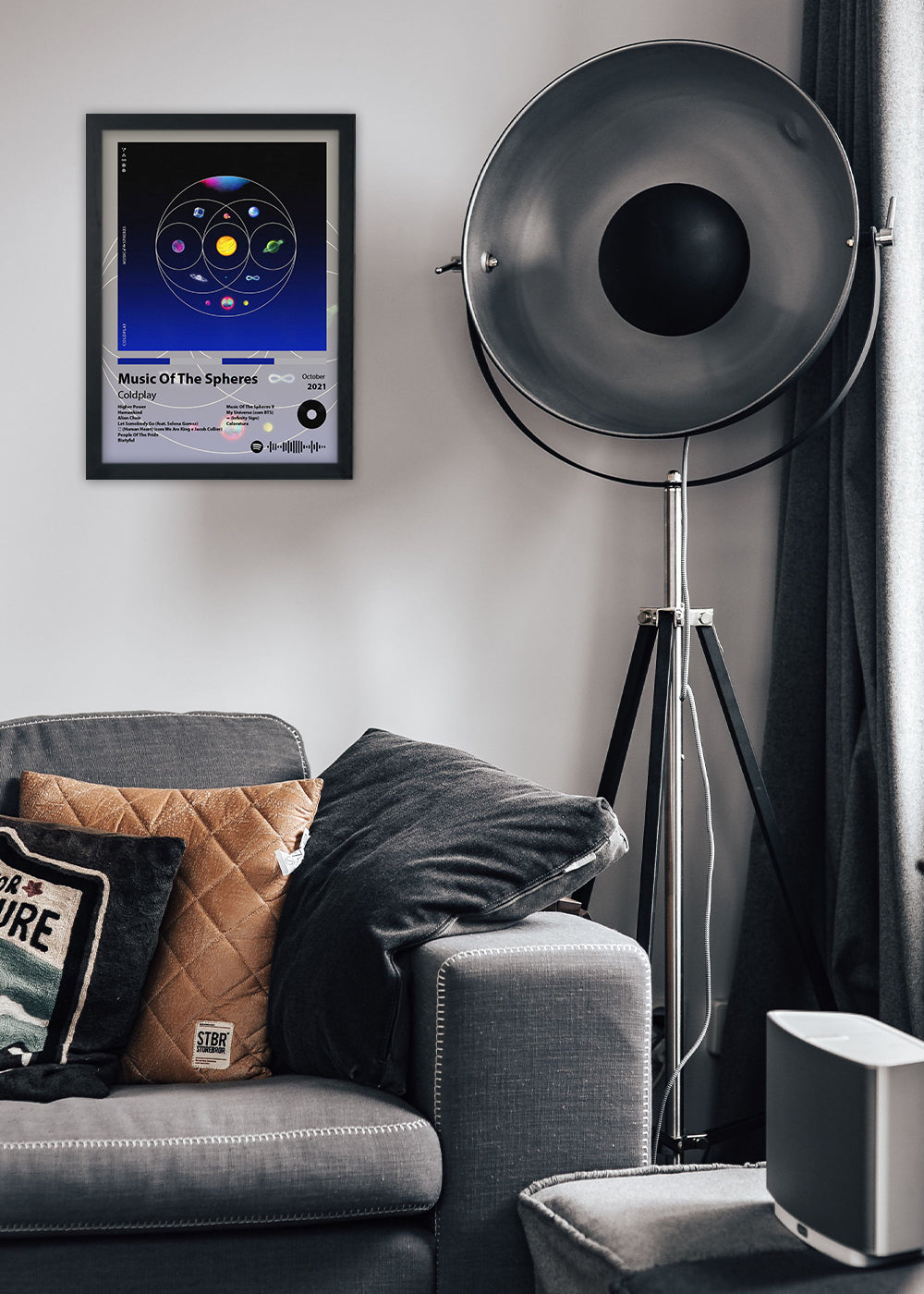 Quadro Decorativo Music of the Spheres Coldplay - Com vidro