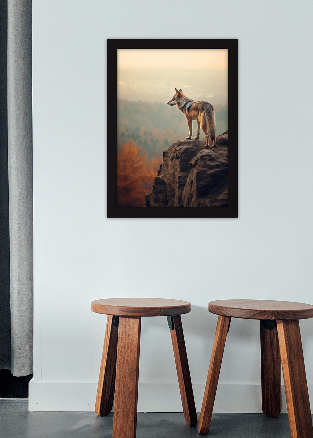 Quadro Decorativo olhar de um alfa - Animais - Com vidro