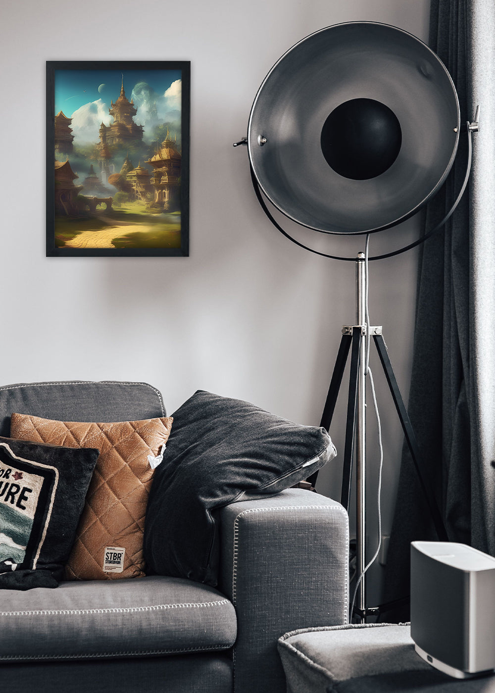 Quadro Decorativo Reino de Vanaheim - Com vidro