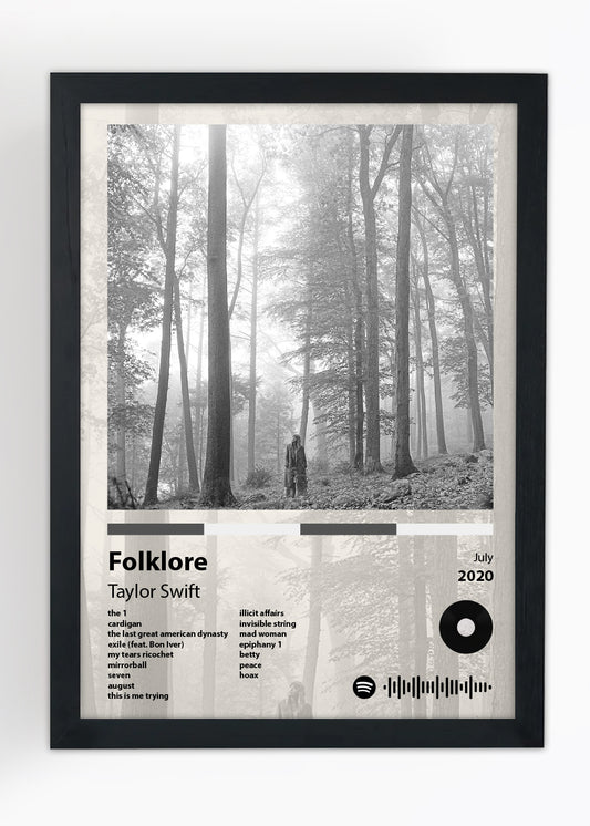 Quadro Decorativo Folklore - Taylor Swift