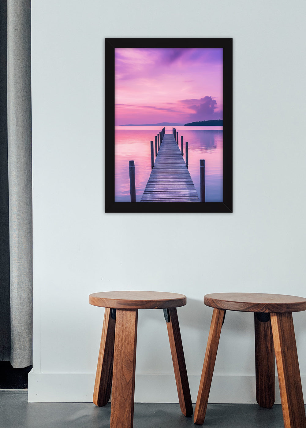 Quadro Decorativo A ponte ao rose - Com vidro