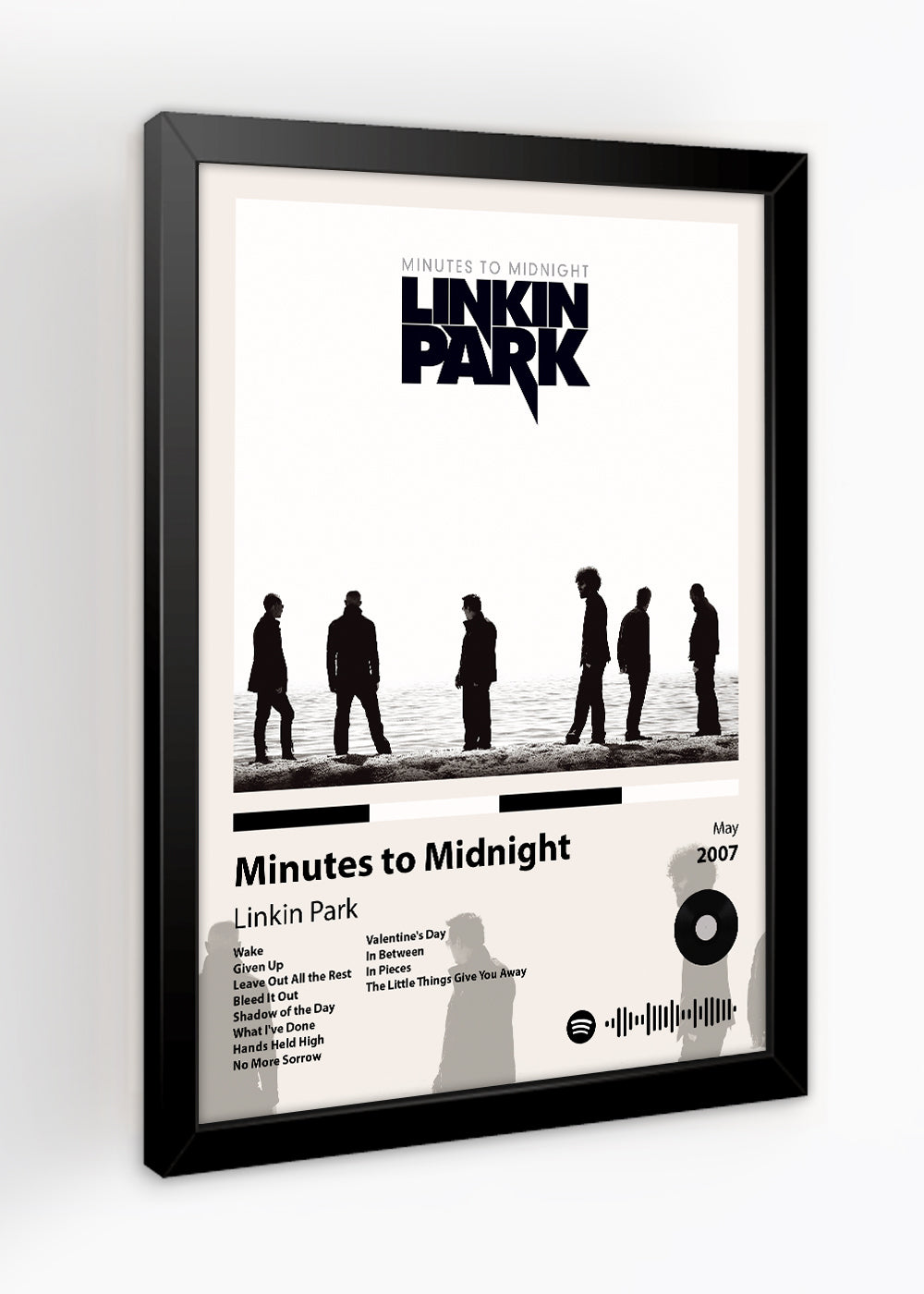 Quadro Minutes to Midnight - Linkin Park - Com vidro